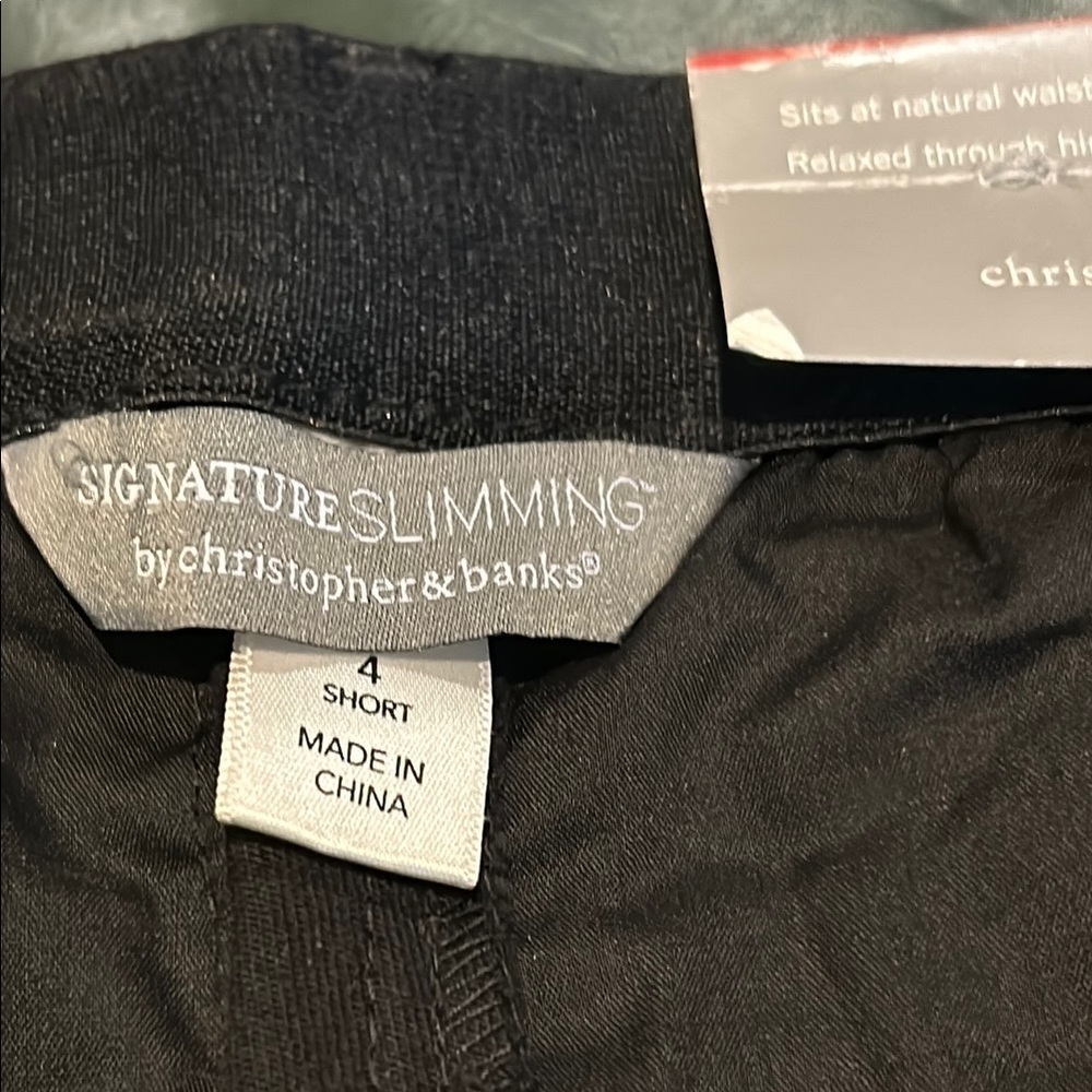 Christopher & Banks Signature Slimming (4S) Black Stretchy jeans NWTs